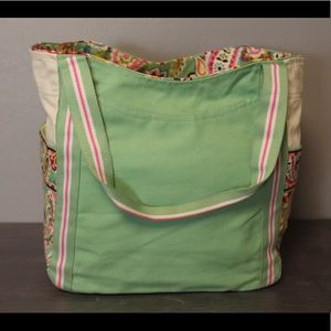 Vera Bradley Minty Multicolor Oversize Beach Tote